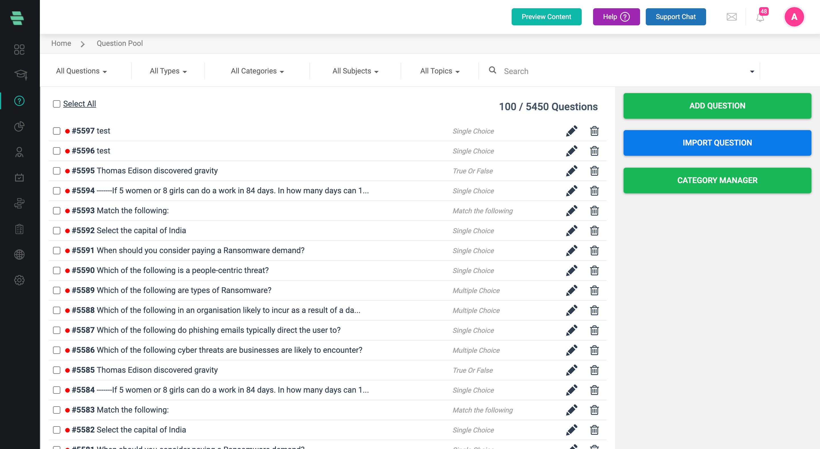 screenshot of Mykademy