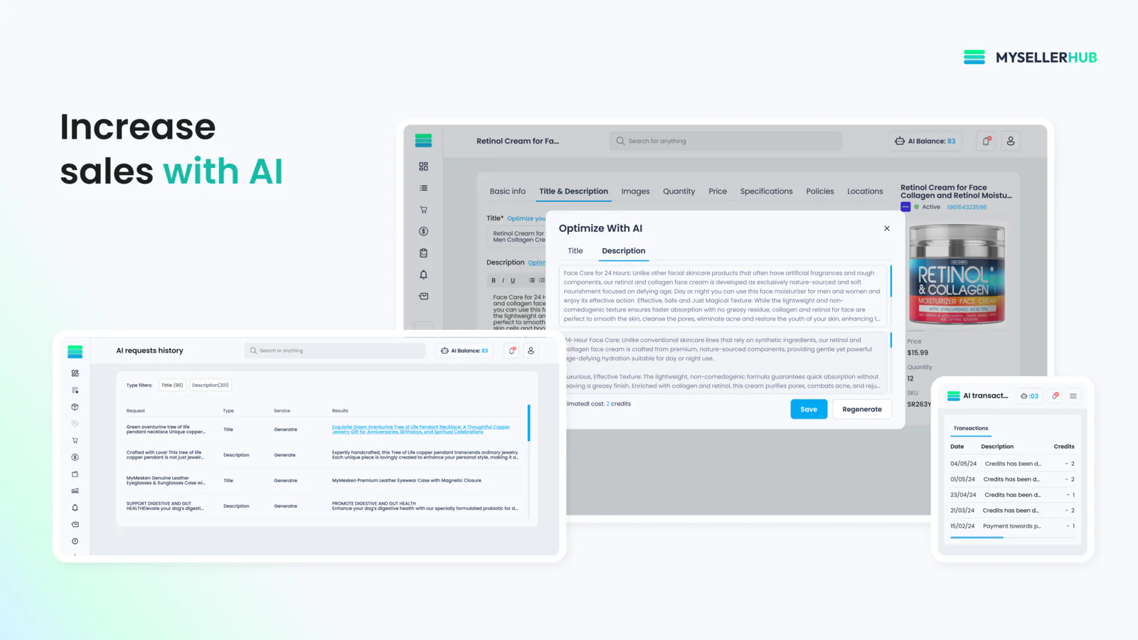 screenshot of Mysellerhub