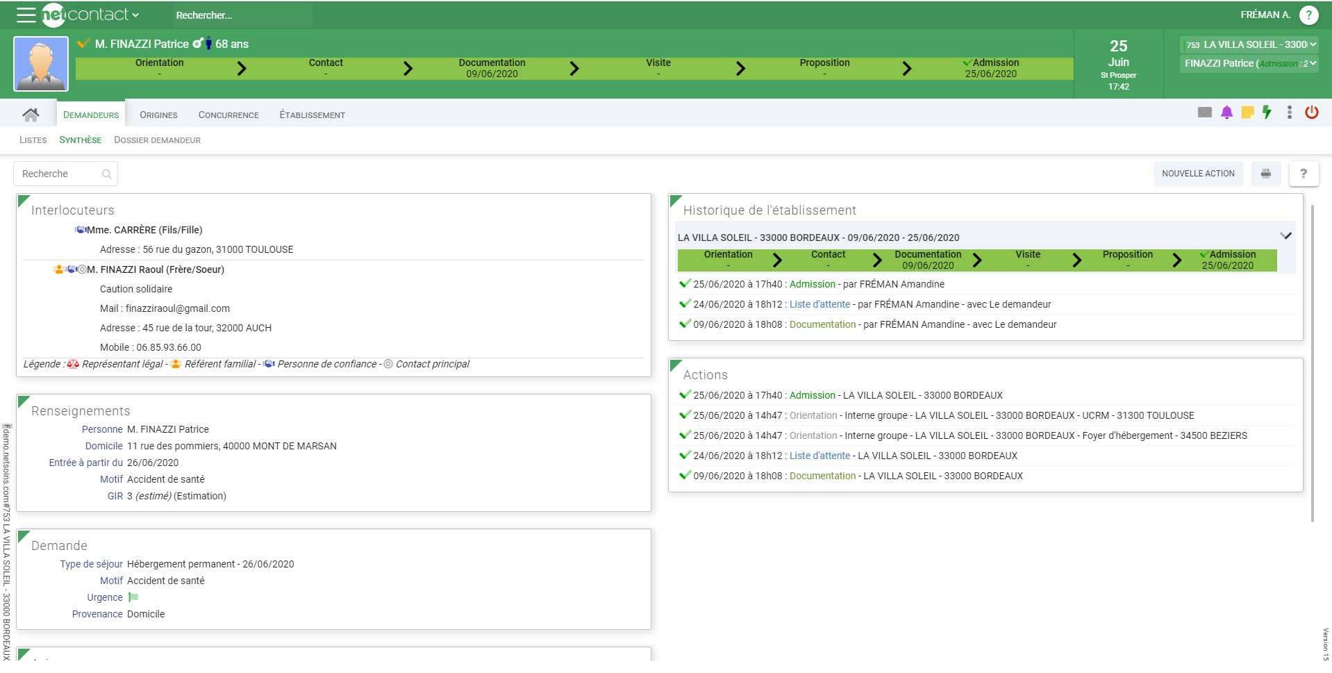 screenshot of NETContact