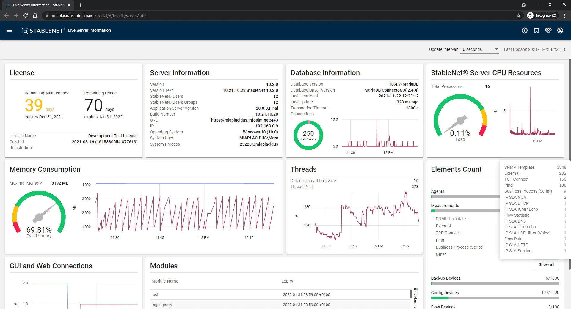 screenshot of NMSaaS