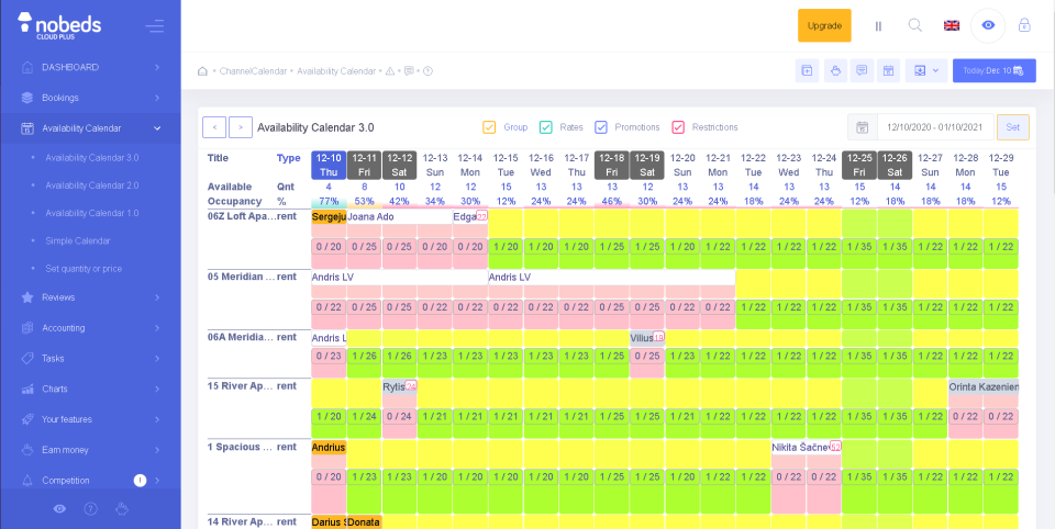 screenshot of NOBEDS