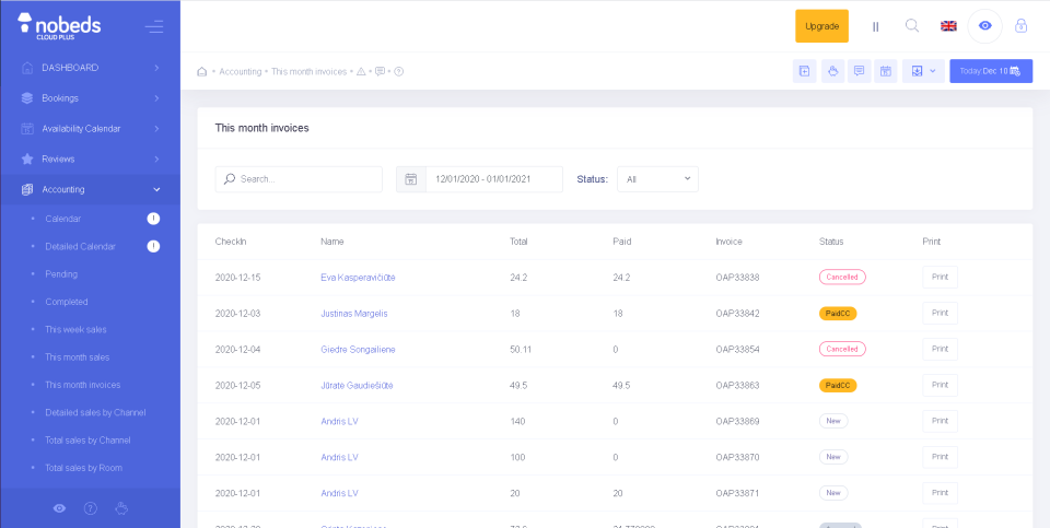 screenshot of NOBEDS