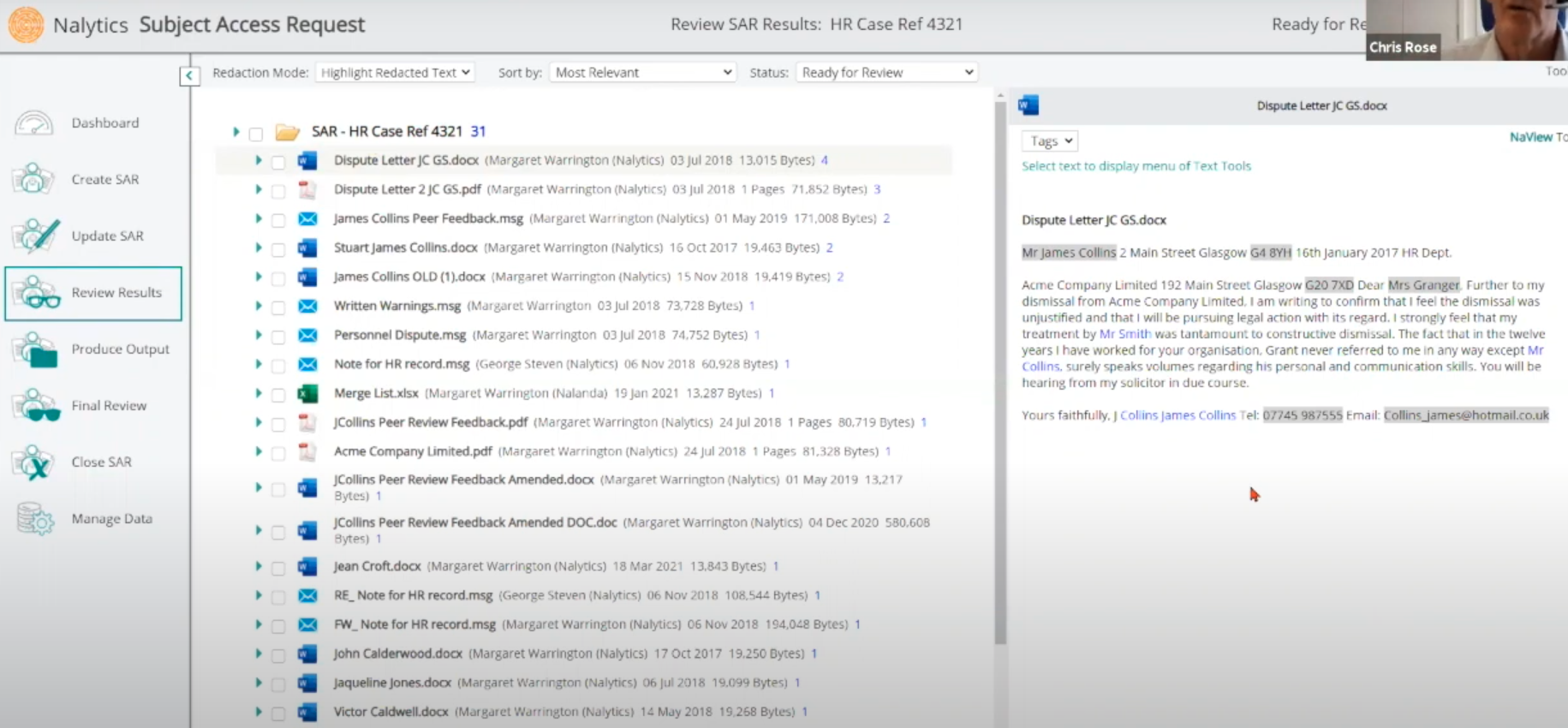 screenshot of Nalytics