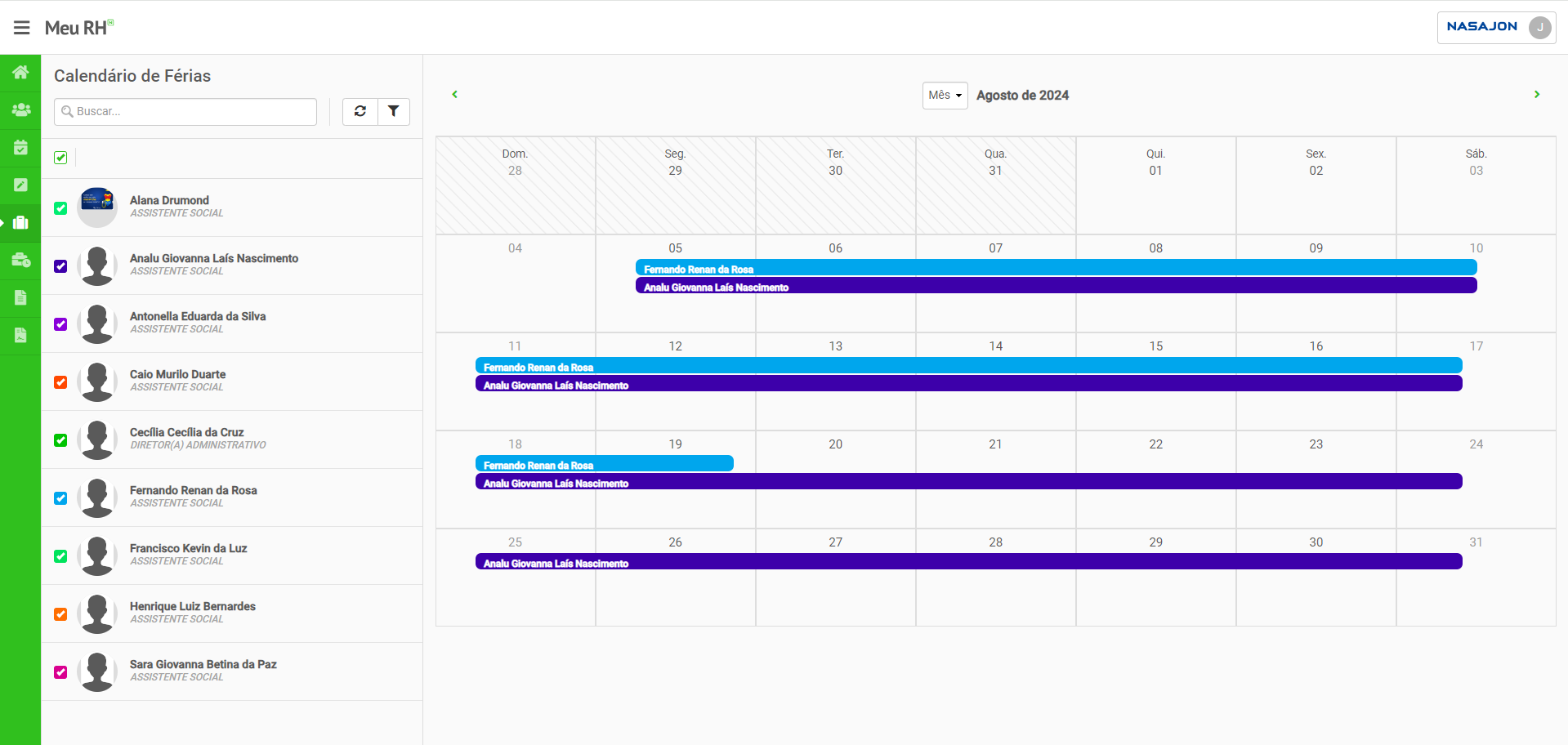 screenshot of Nasajon