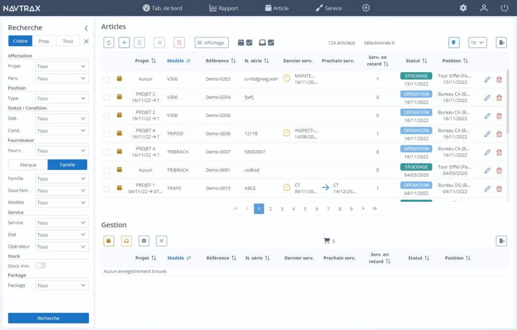 screenshot of NavTrax