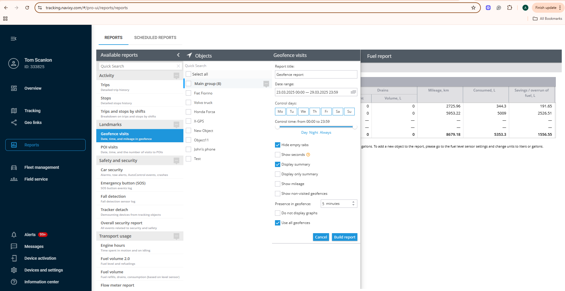 screenshot of Navixy