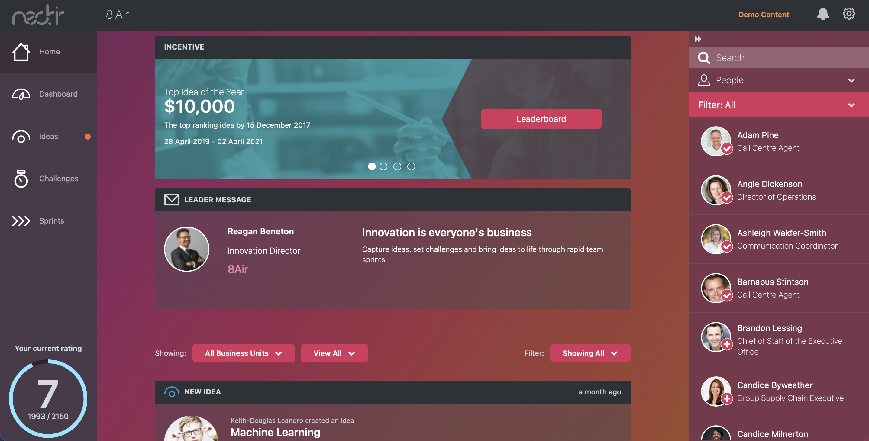 screenshot of Nectir