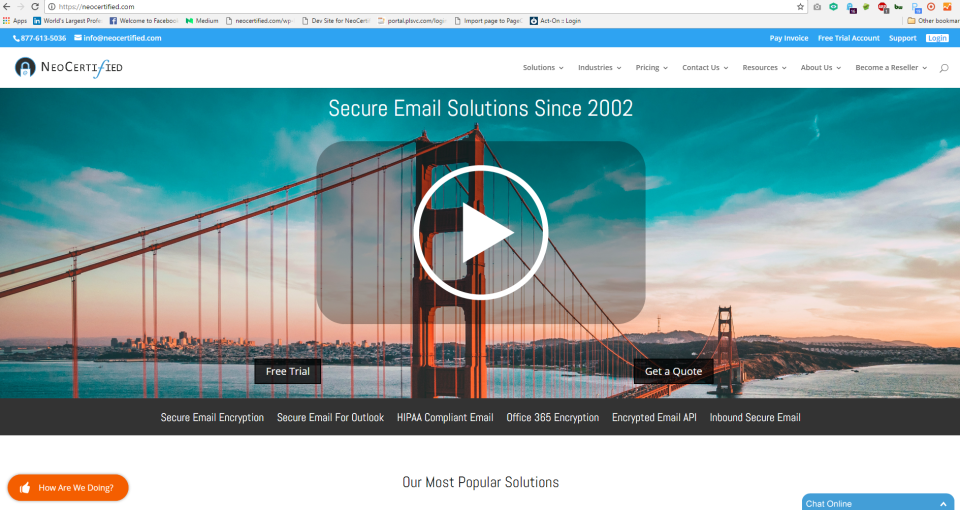 screenshot of NeoCertified