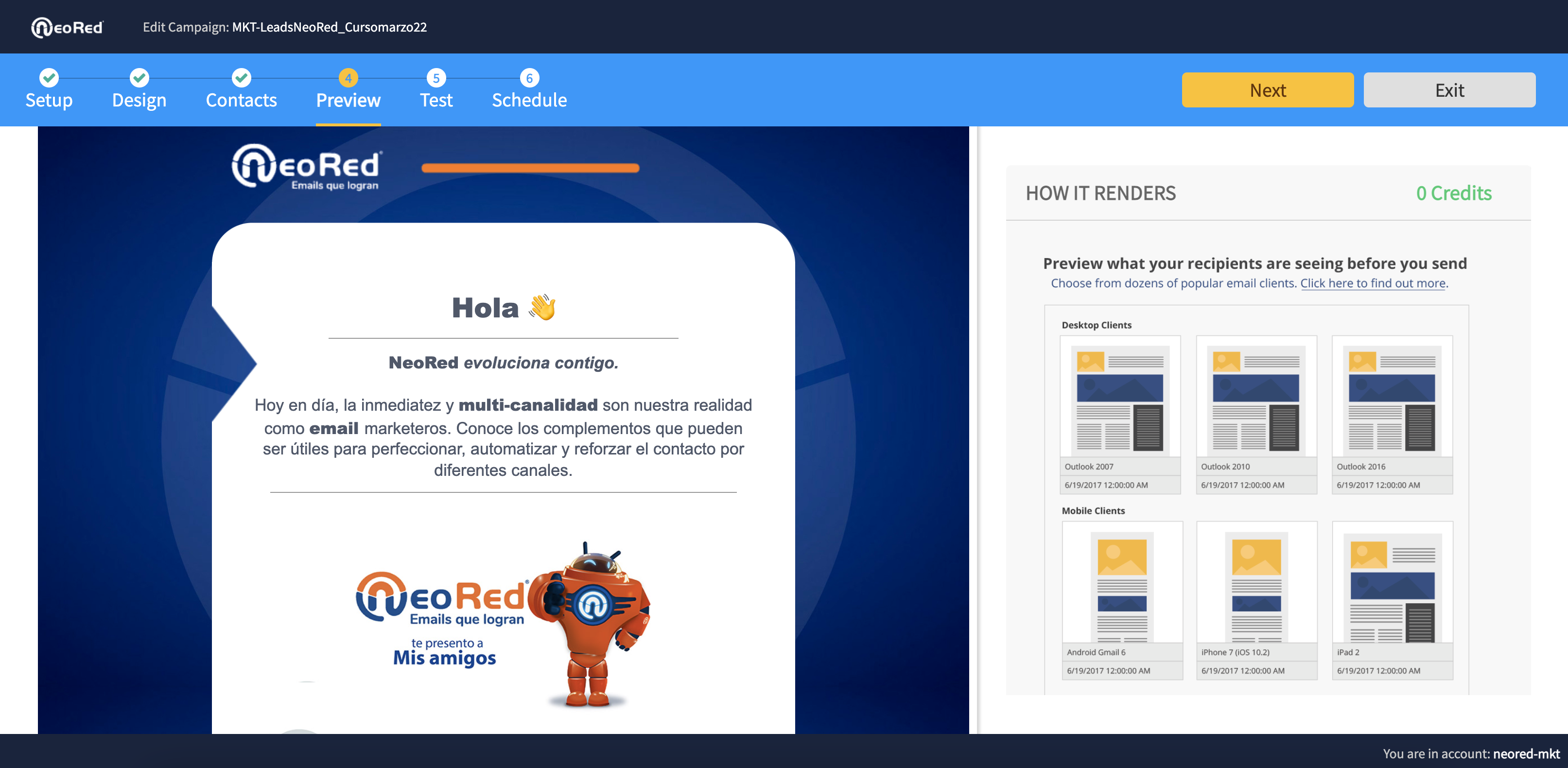 screenshot of NeoRed