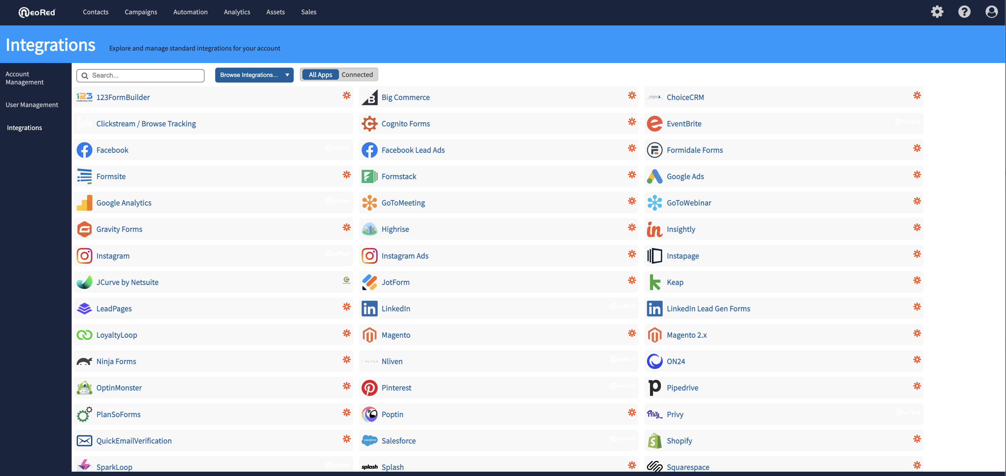 screenshot of NeoRed