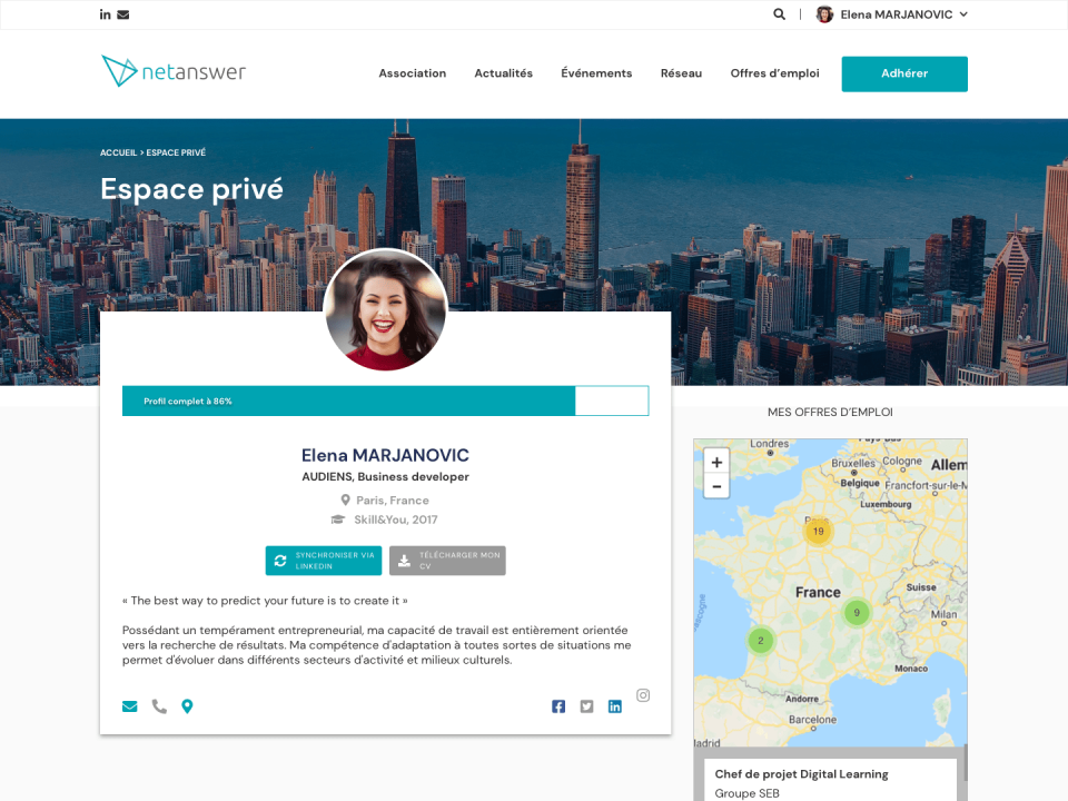 screenshot of NetAnswer