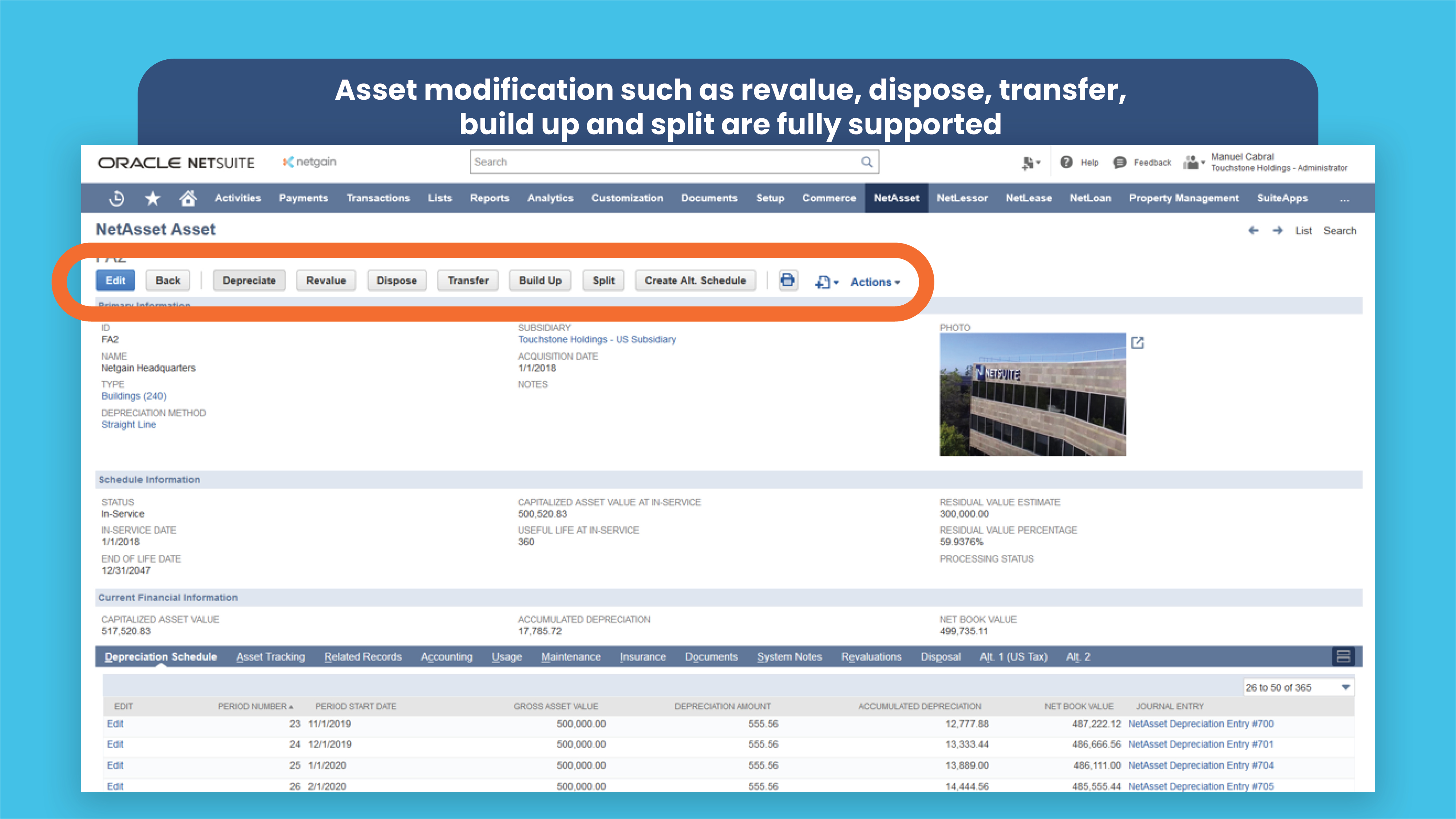 screenshot of NetAsset