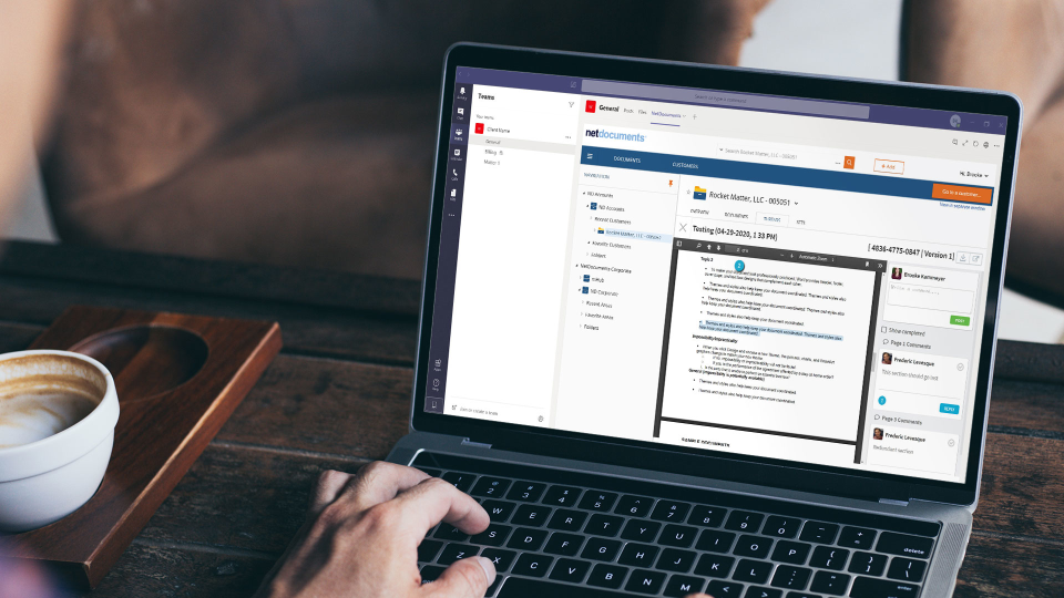 screenshot of NetDocuments