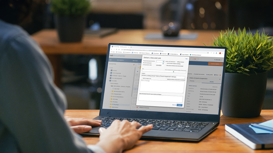 screenshot of NetDocuments