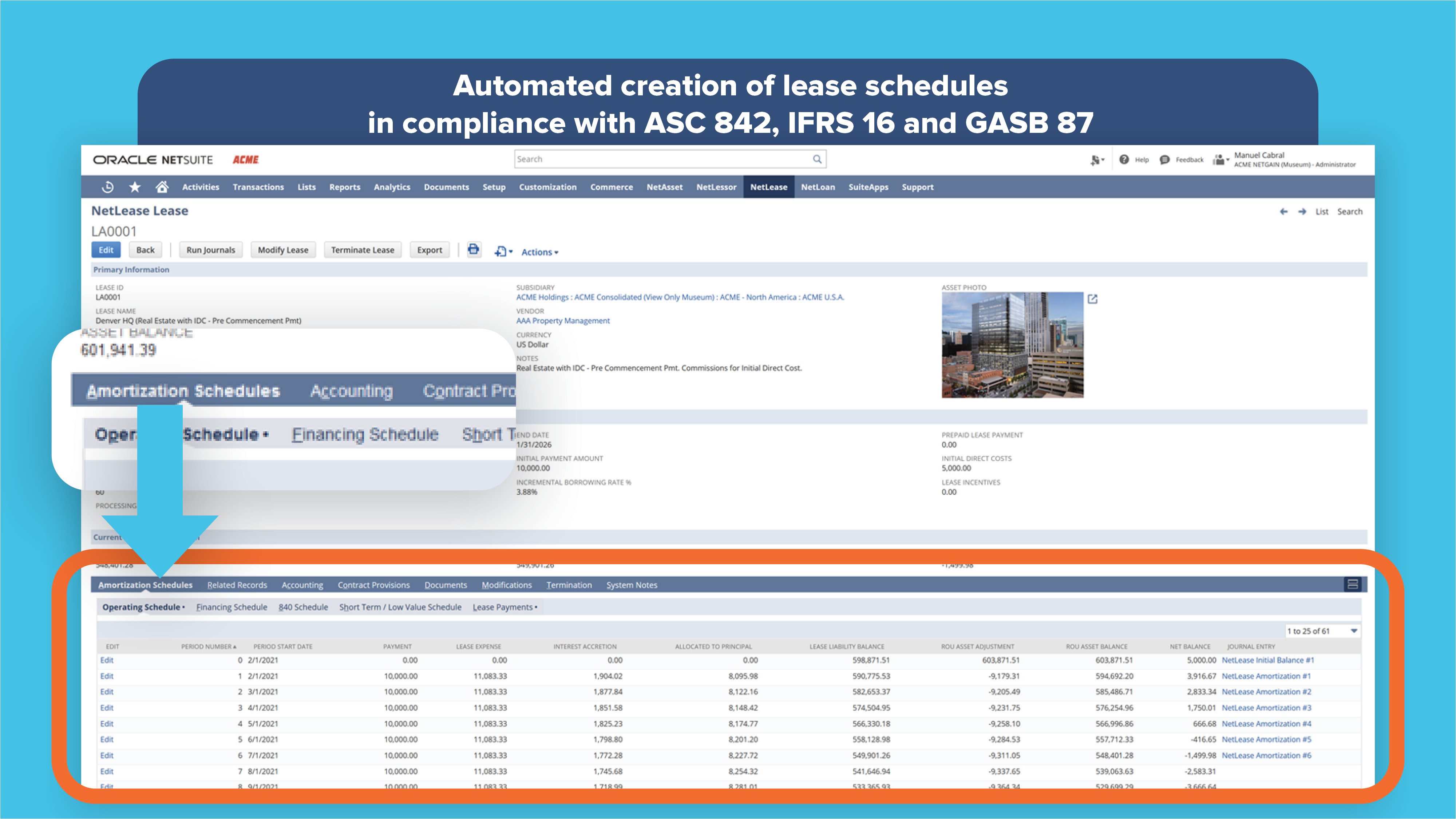 screenshot of NetLease