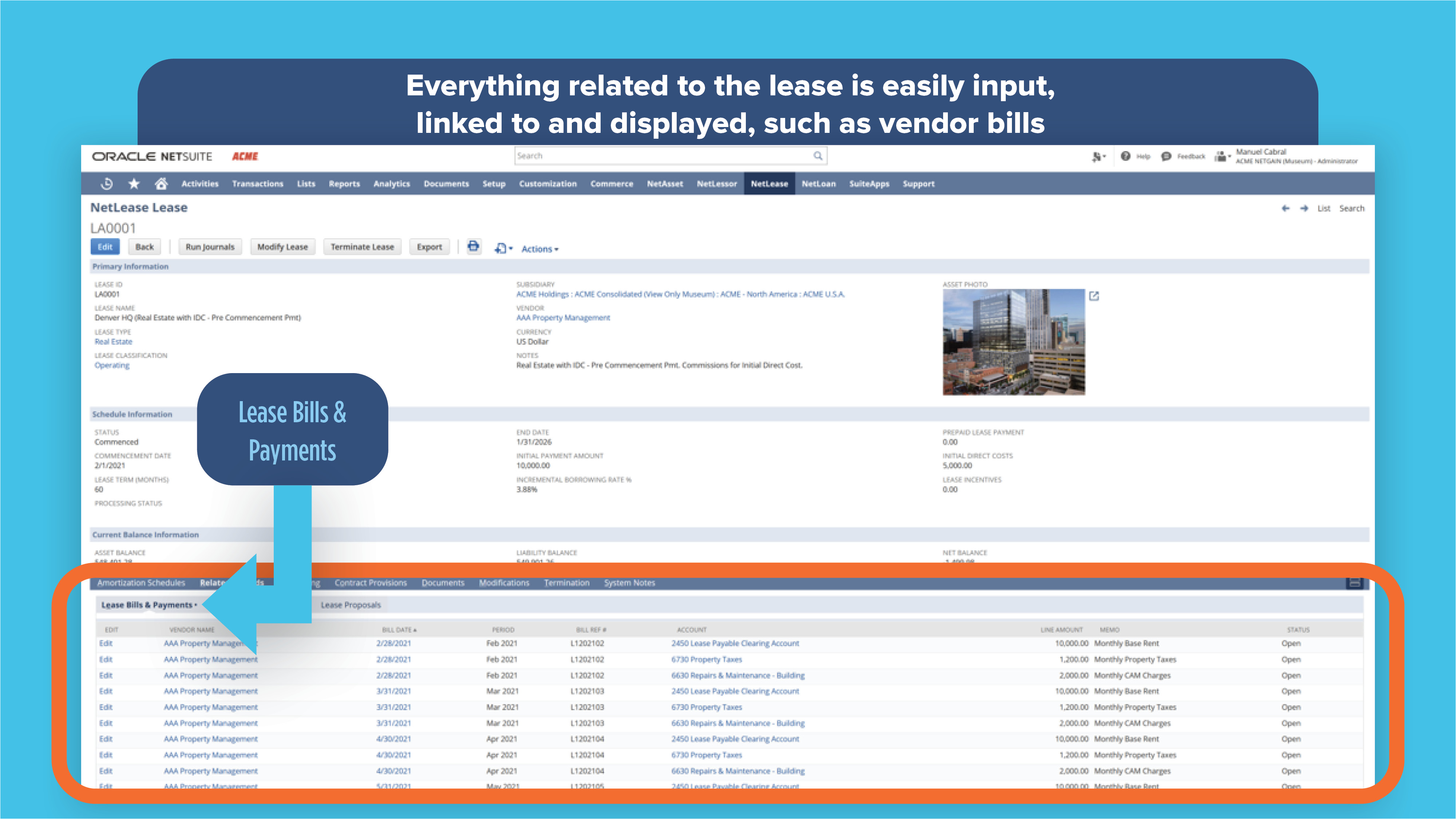 screenshot of NetLease