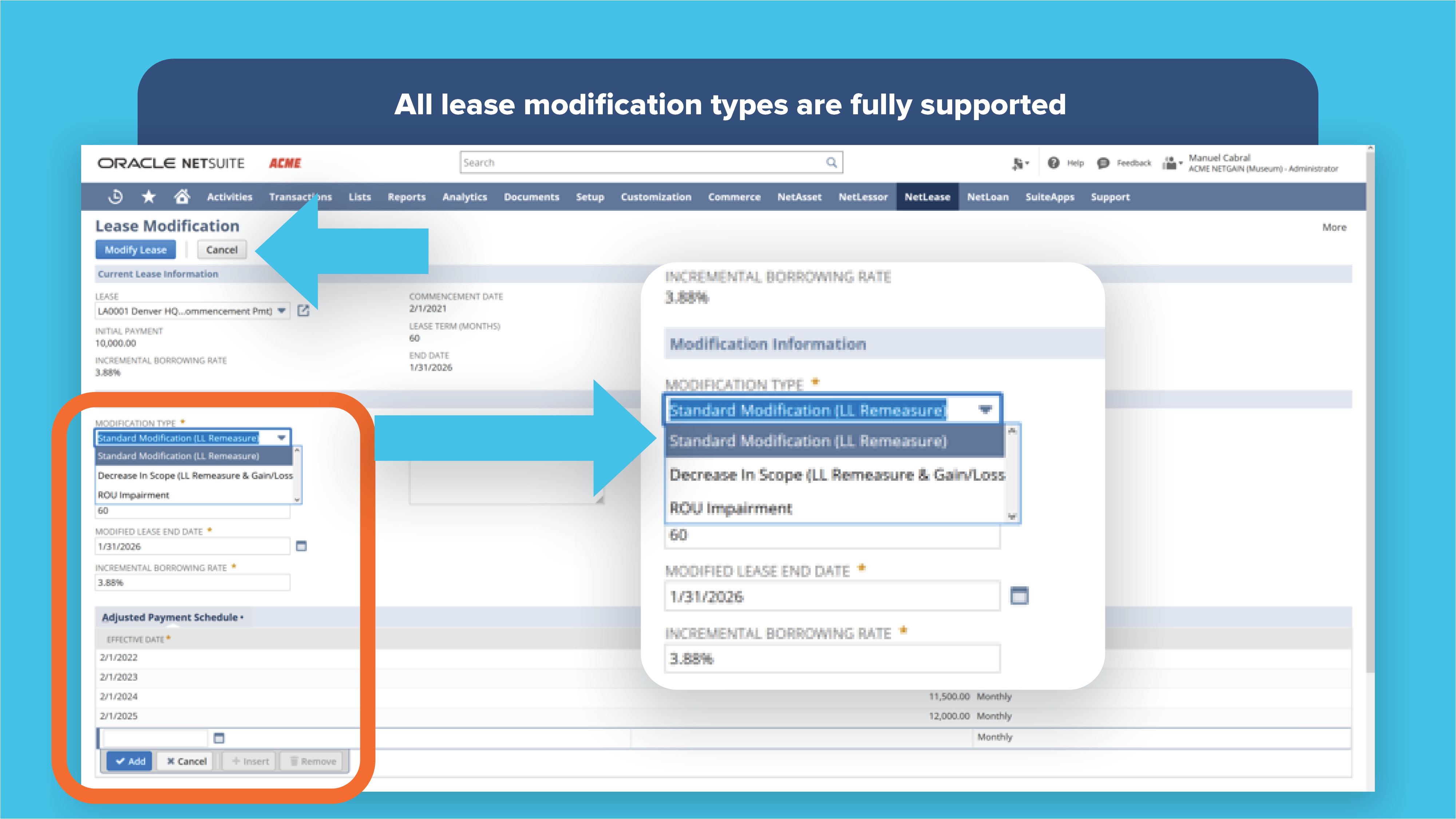 screenshot of NetLease