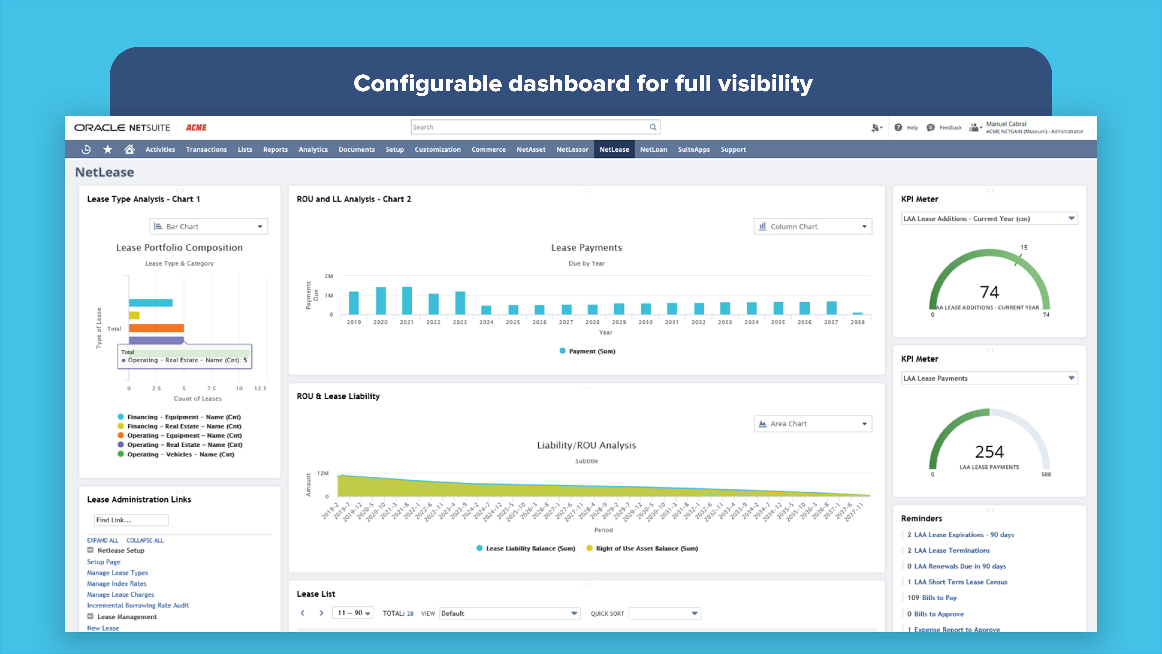 screenshot of NetLease
