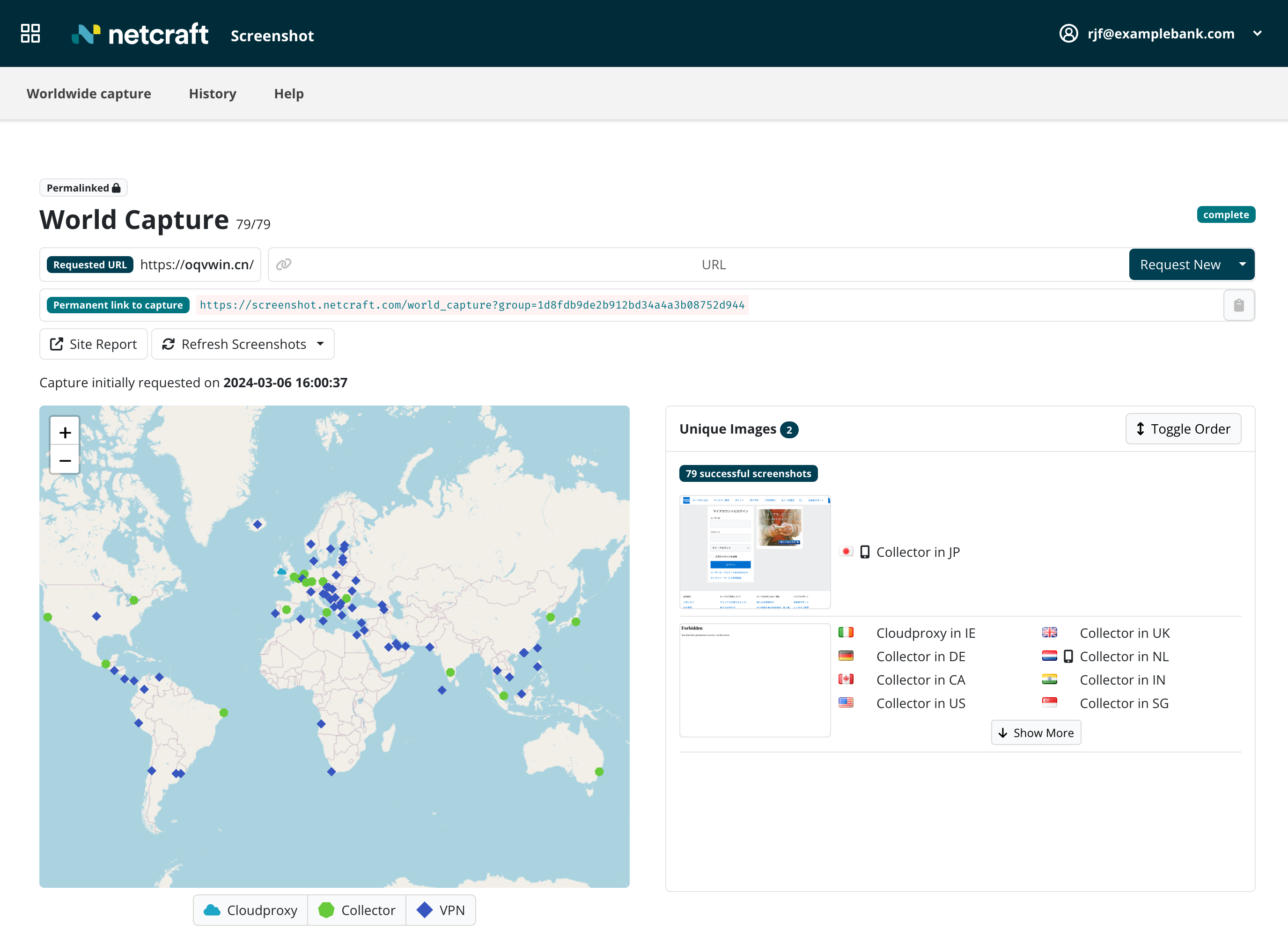 screenshot of Netcraft