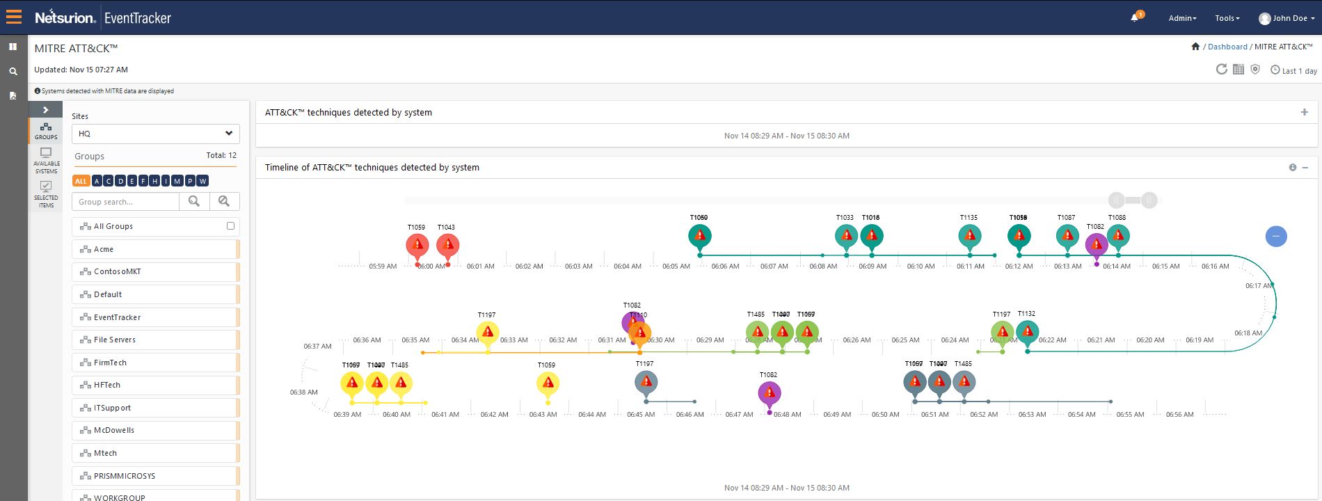 screenshot of Netsurion