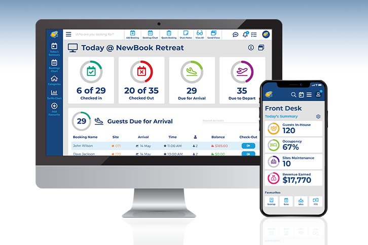 screenshot of Newbook