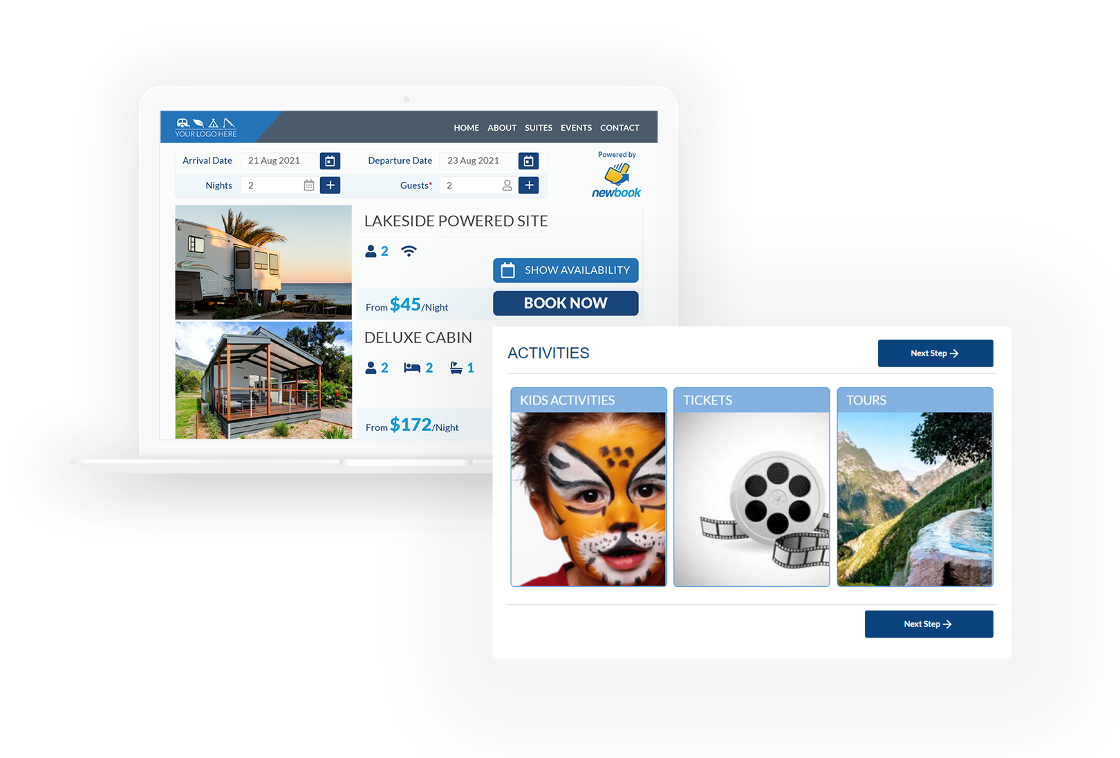 screenshot of Newbook