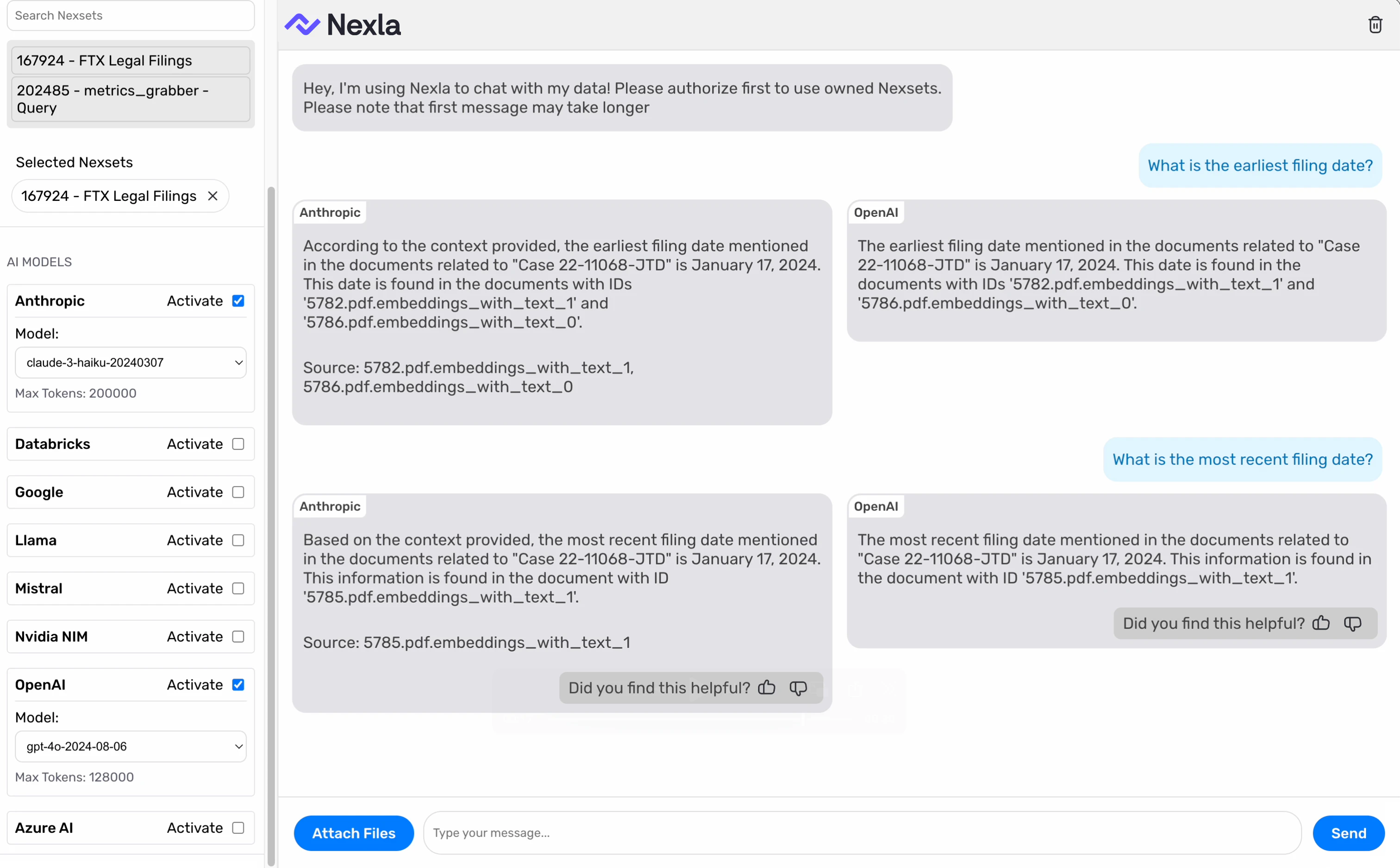screenshot of Nexla