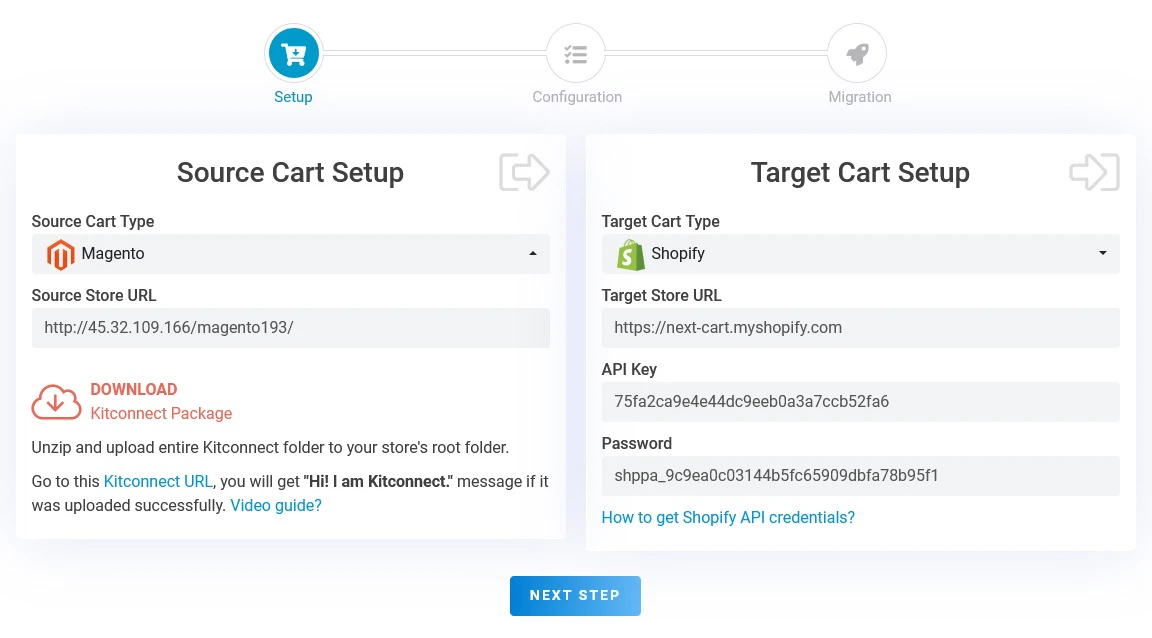 screenshot of Next-Cart