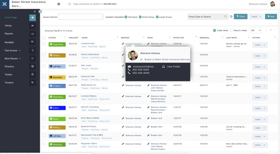screenshot of NextAgency