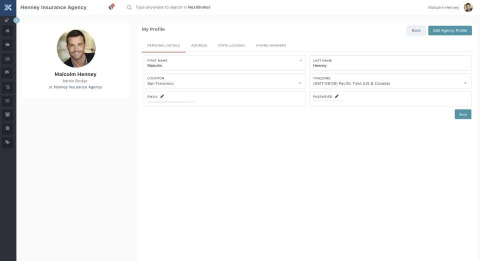 screenshot of NextAgency