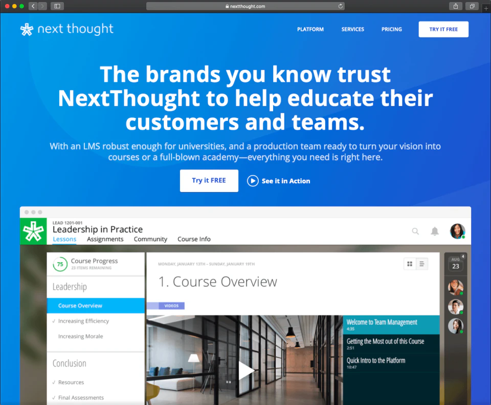 screenshot of NextThought
