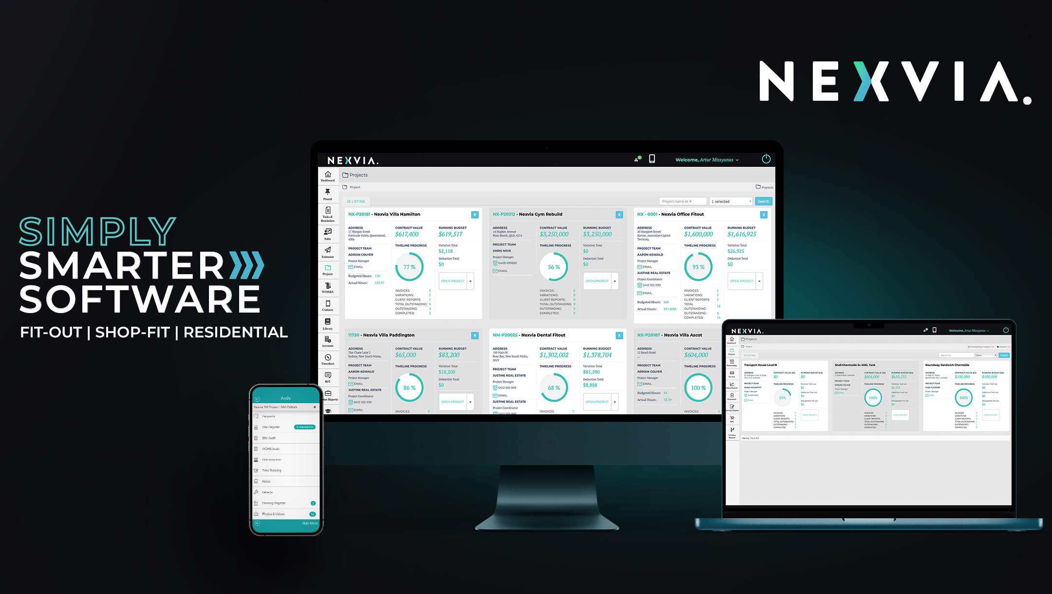 screenshot of Nexvia