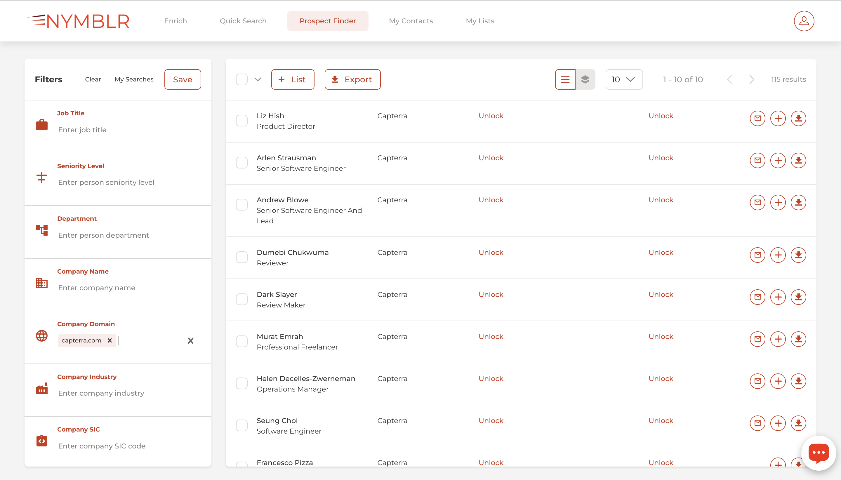 screenshot of Nimbler