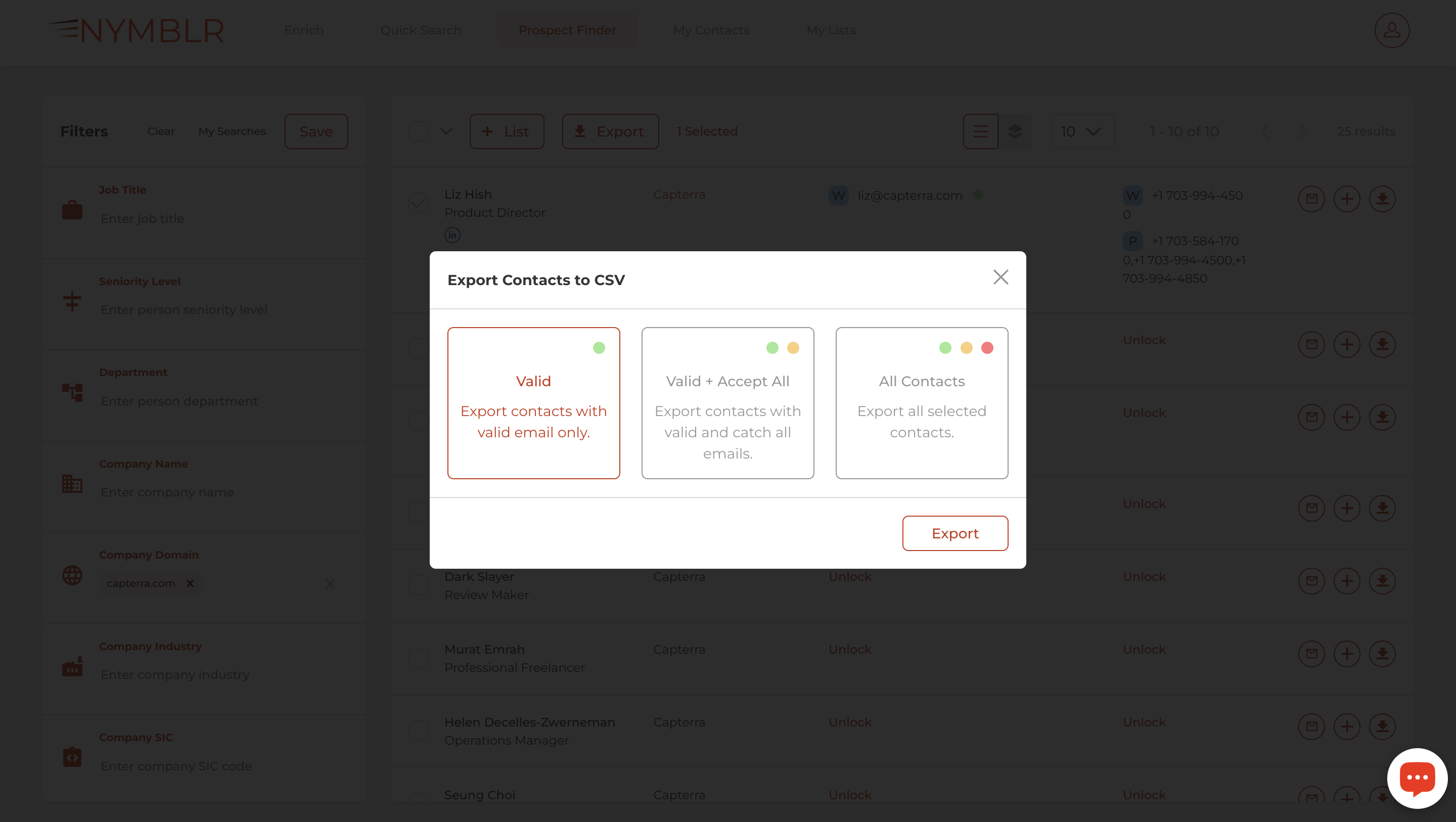 screenshot of Nimbler