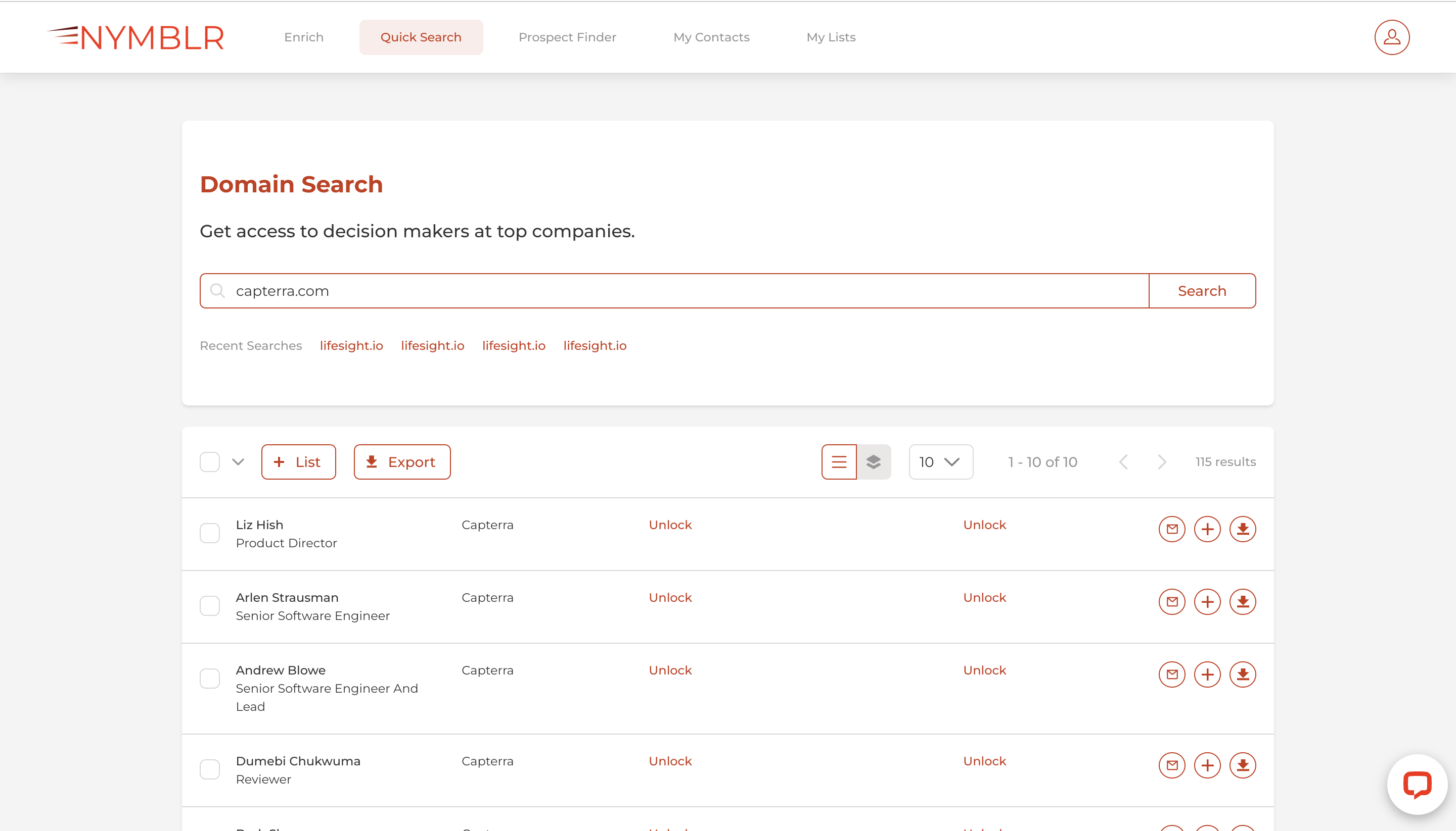 screenshot of Nimbler