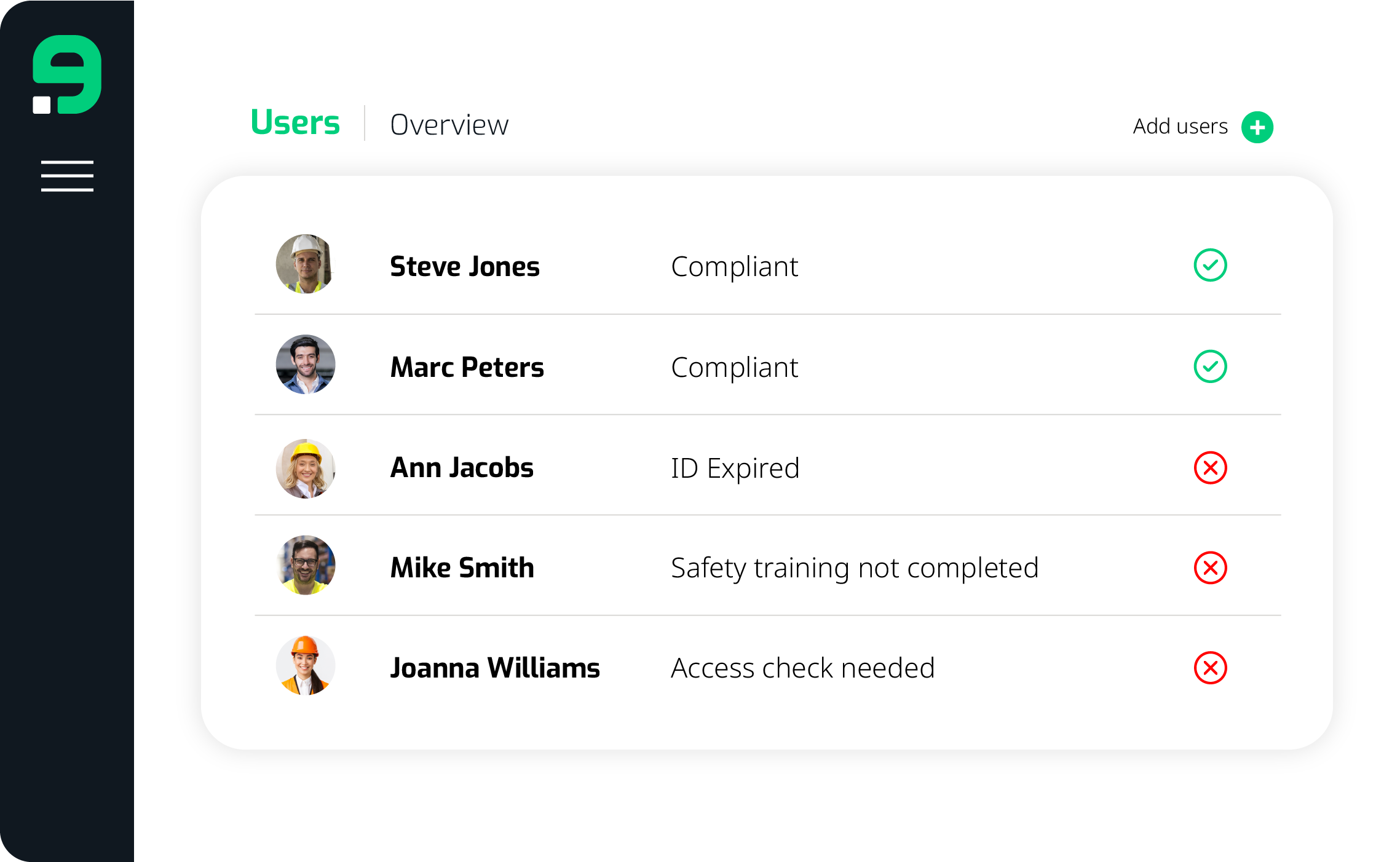 screenshot of NineID