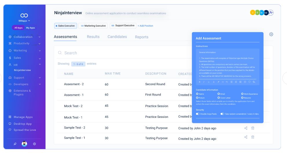 screenshot of NinjaInterview