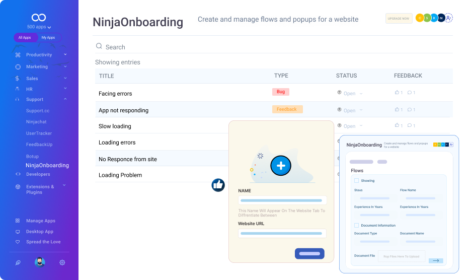 screenshot of NinjaOnboarding