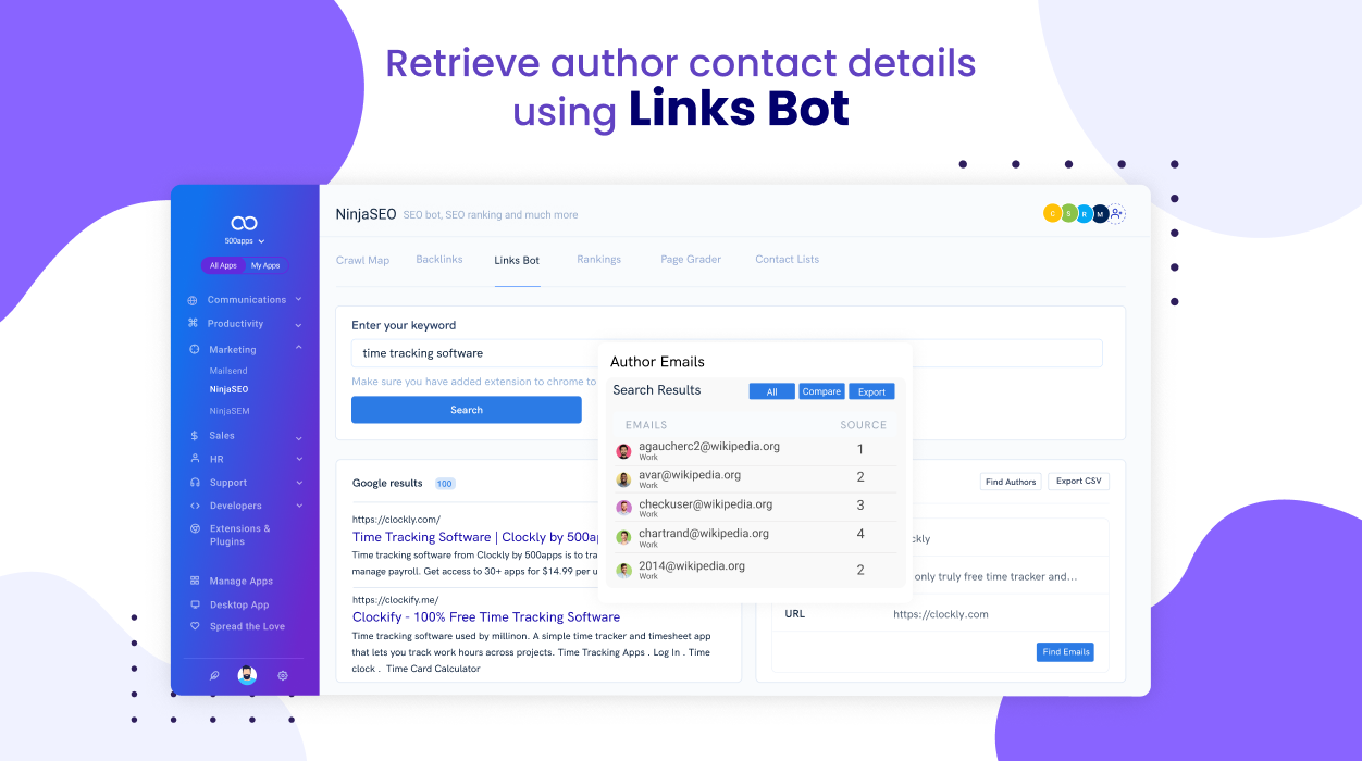 screenshot of NinjaSEO