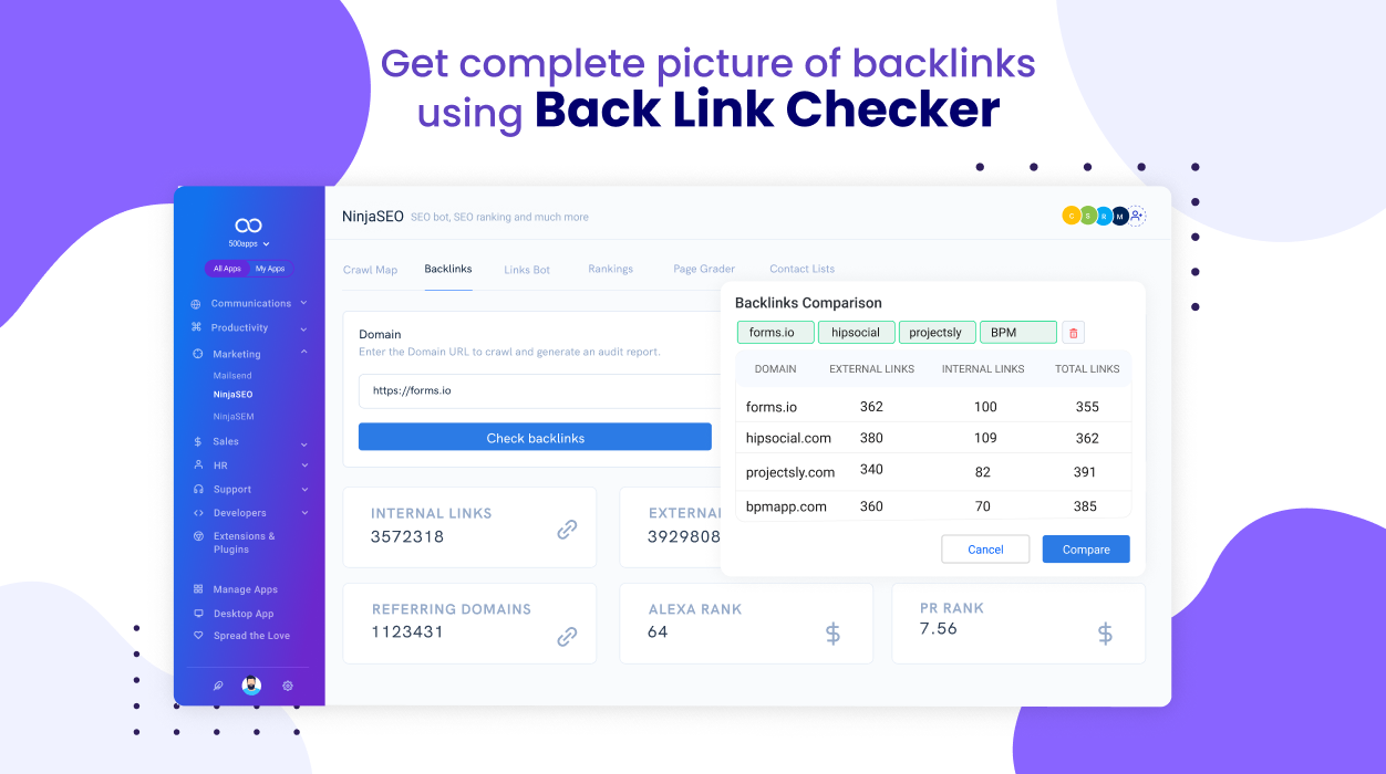 screenshot of NinjaSEO