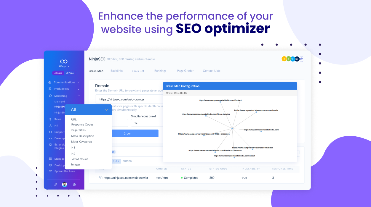 screenshot of NinjaSEO