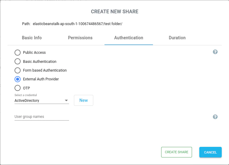 screenshot of NirvaShare