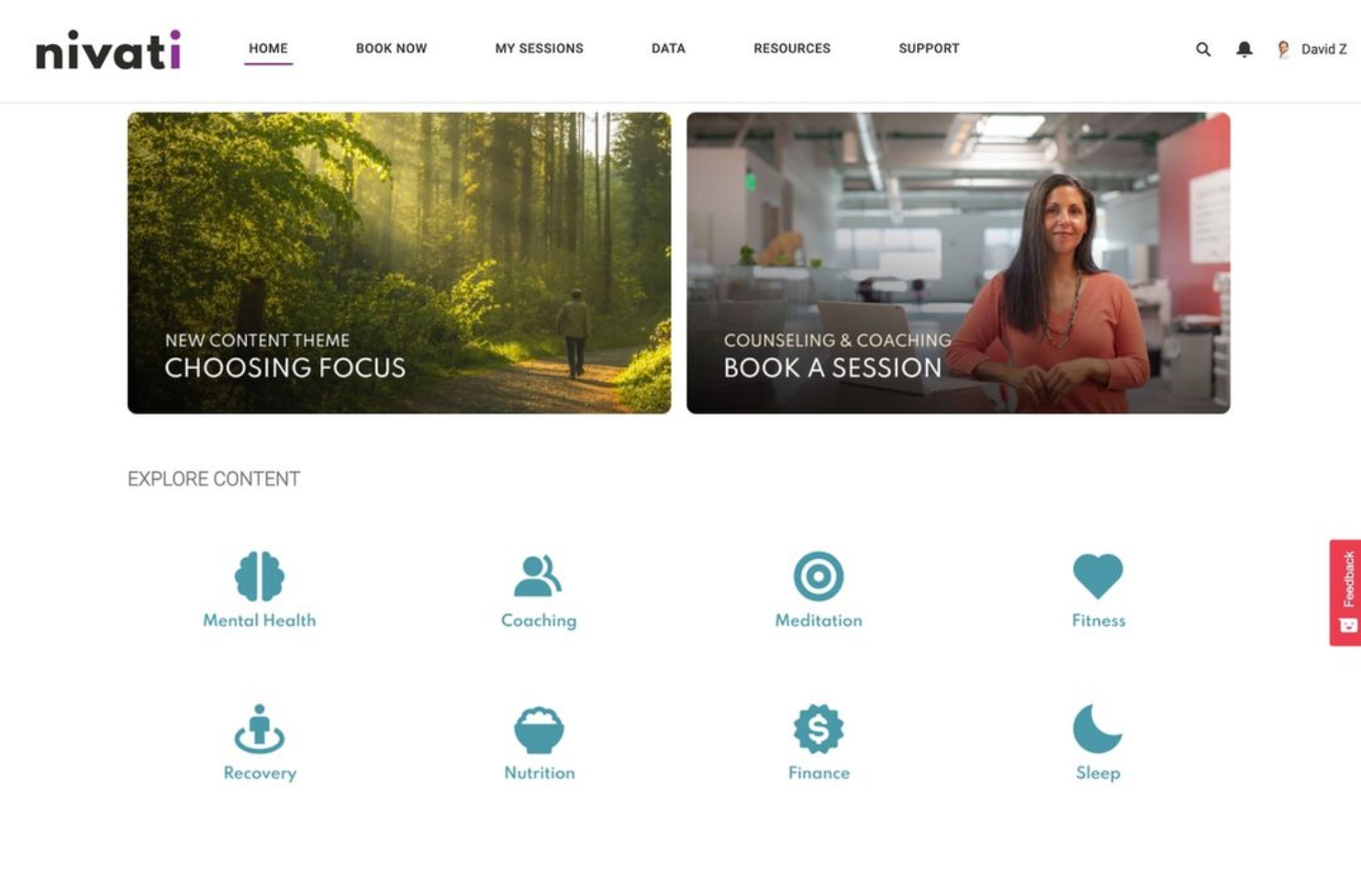 screenshot of Nivati