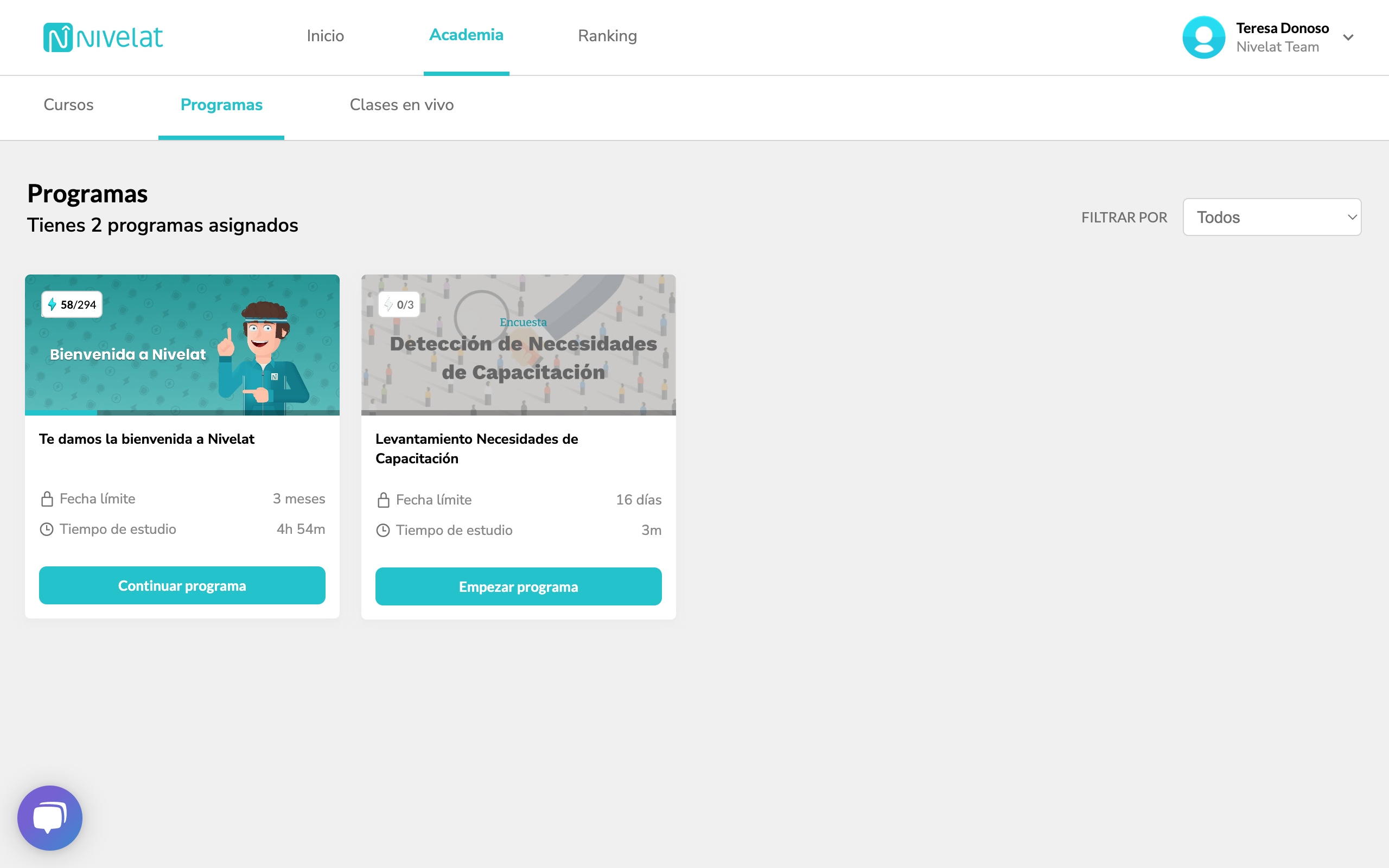 screenshot of Nivelat