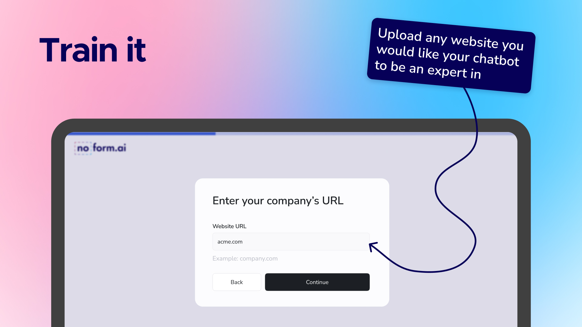 screenshot of NoForm.ai