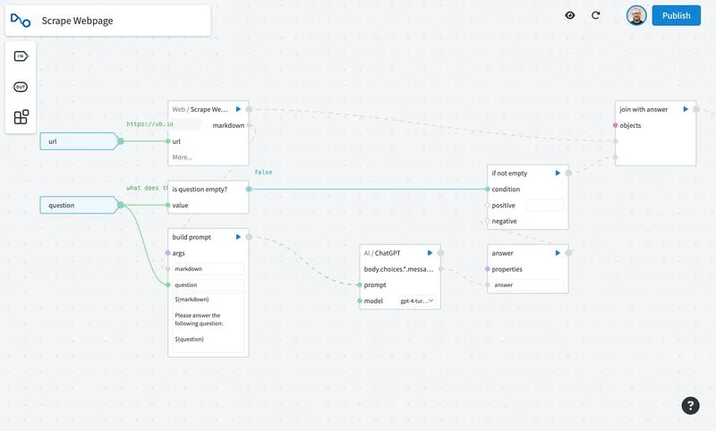 screenshot of NodeScript