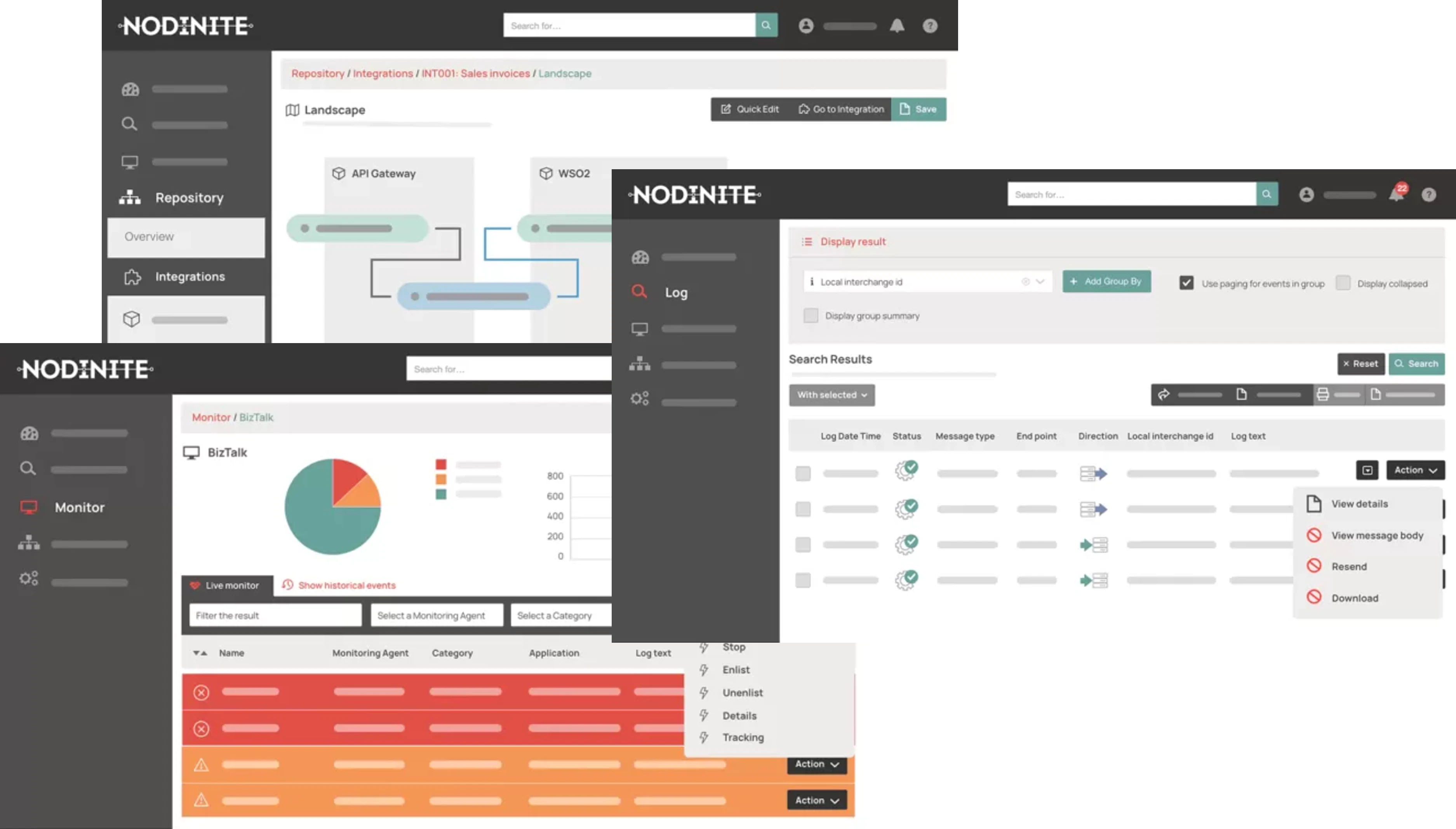 screenshot of Nodinite