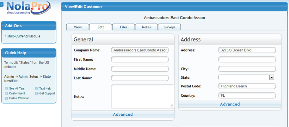 screenshot of NolaPro