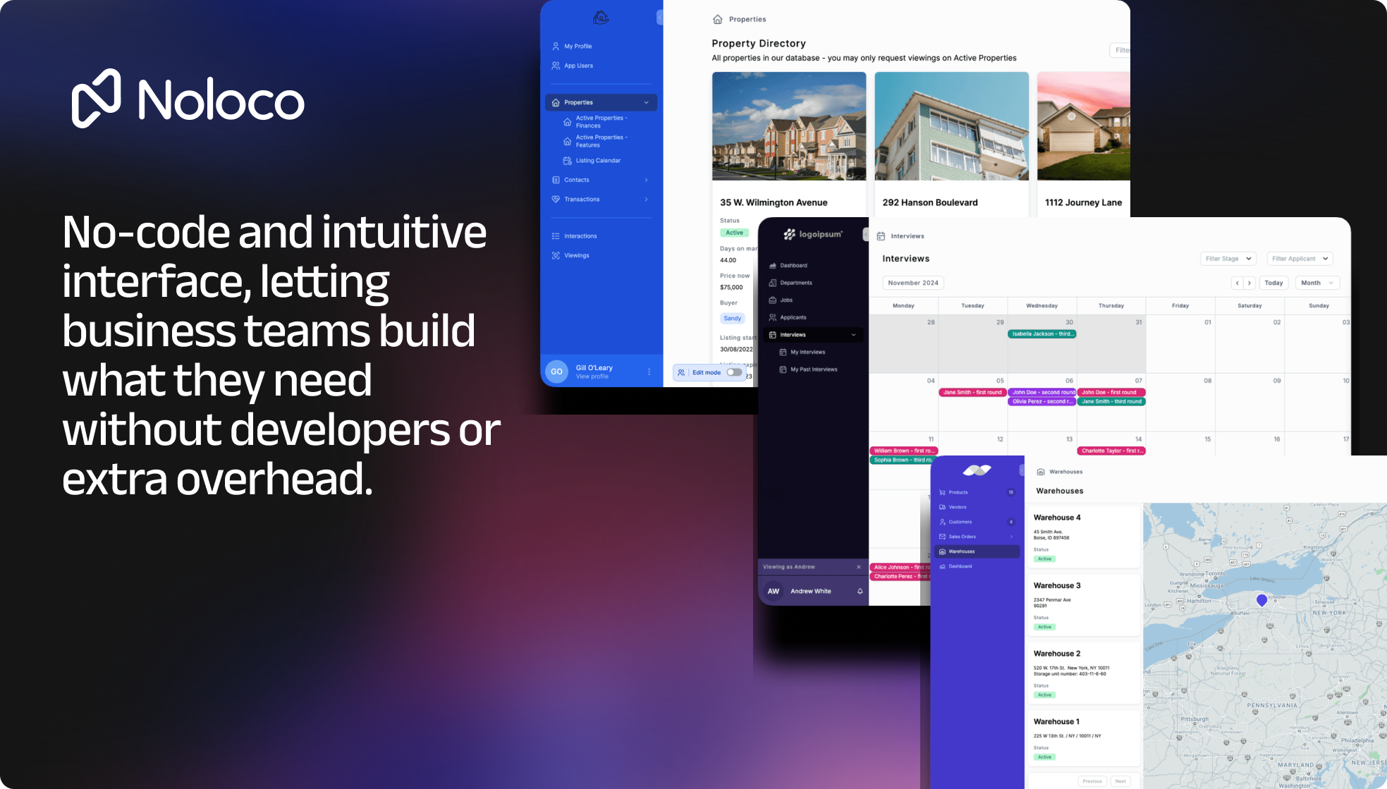 screenshot of Noloco