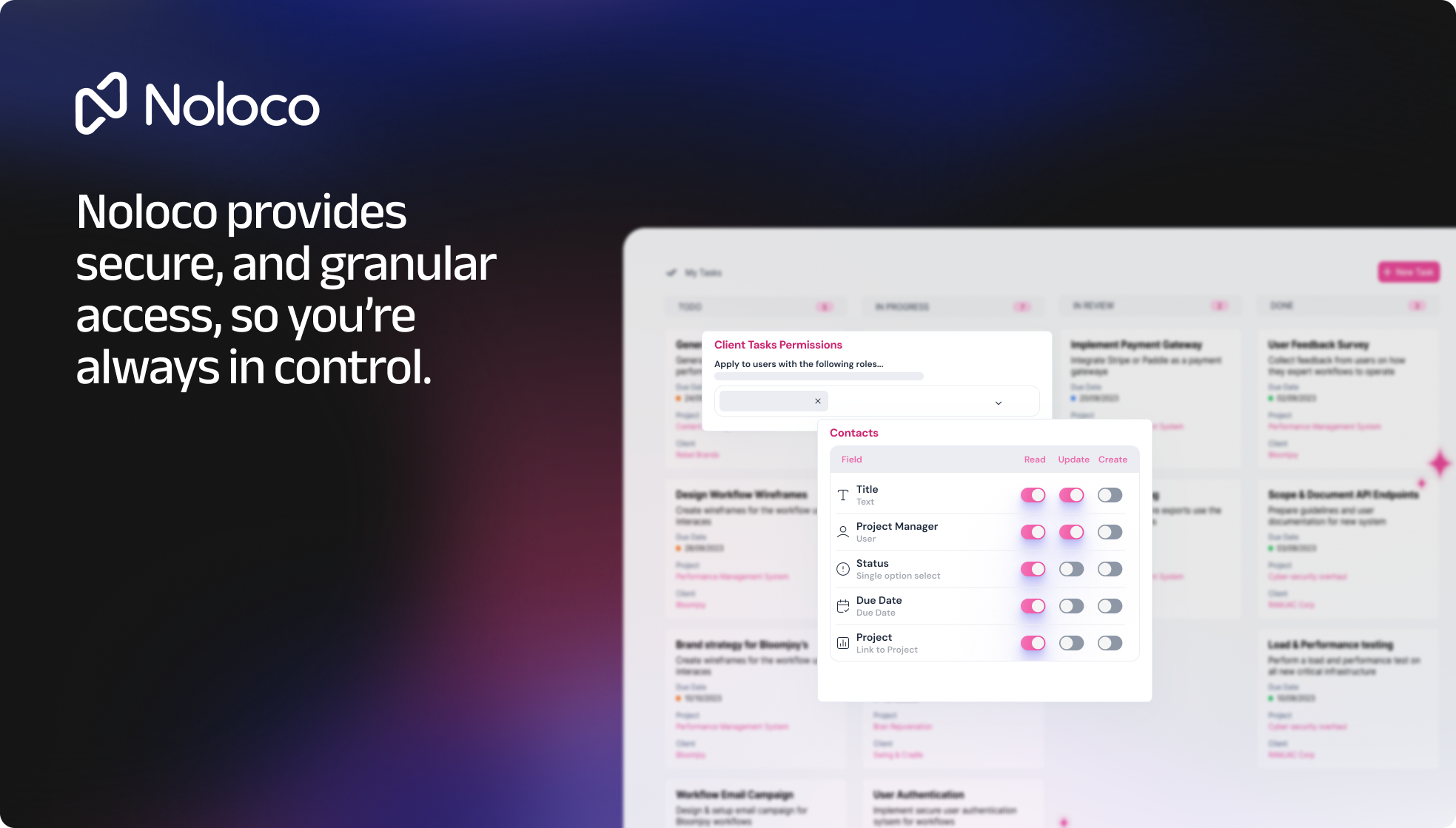 screenshot of Noloco